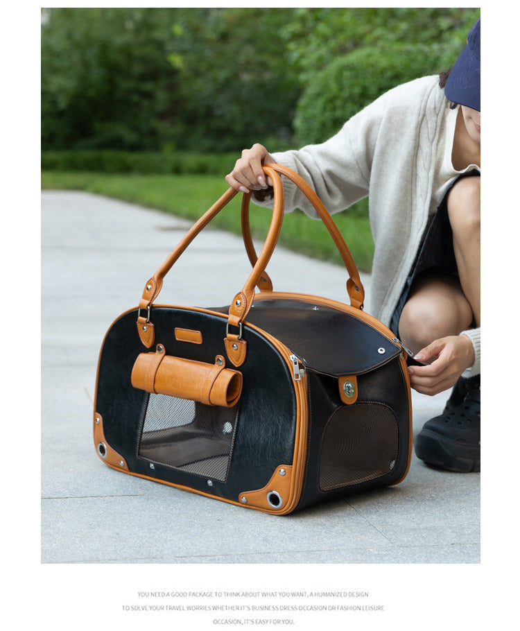 Stylish Pet Carrier Bag for Travel and Outdoors