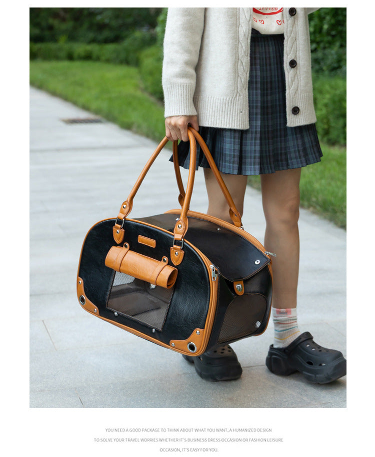 Stylish Pet Carrier Bag for Travel and Outdoors