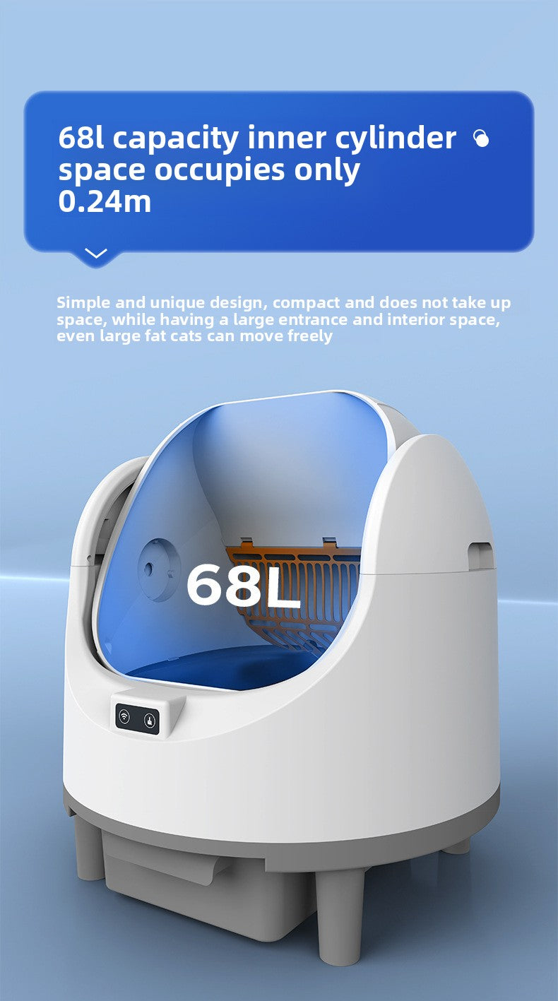 Fully Automatic Cat Litter Box Large Space Intelligent Litter Scooper Fully Enclosed Deodorizing Sterilizing Cat Toilet