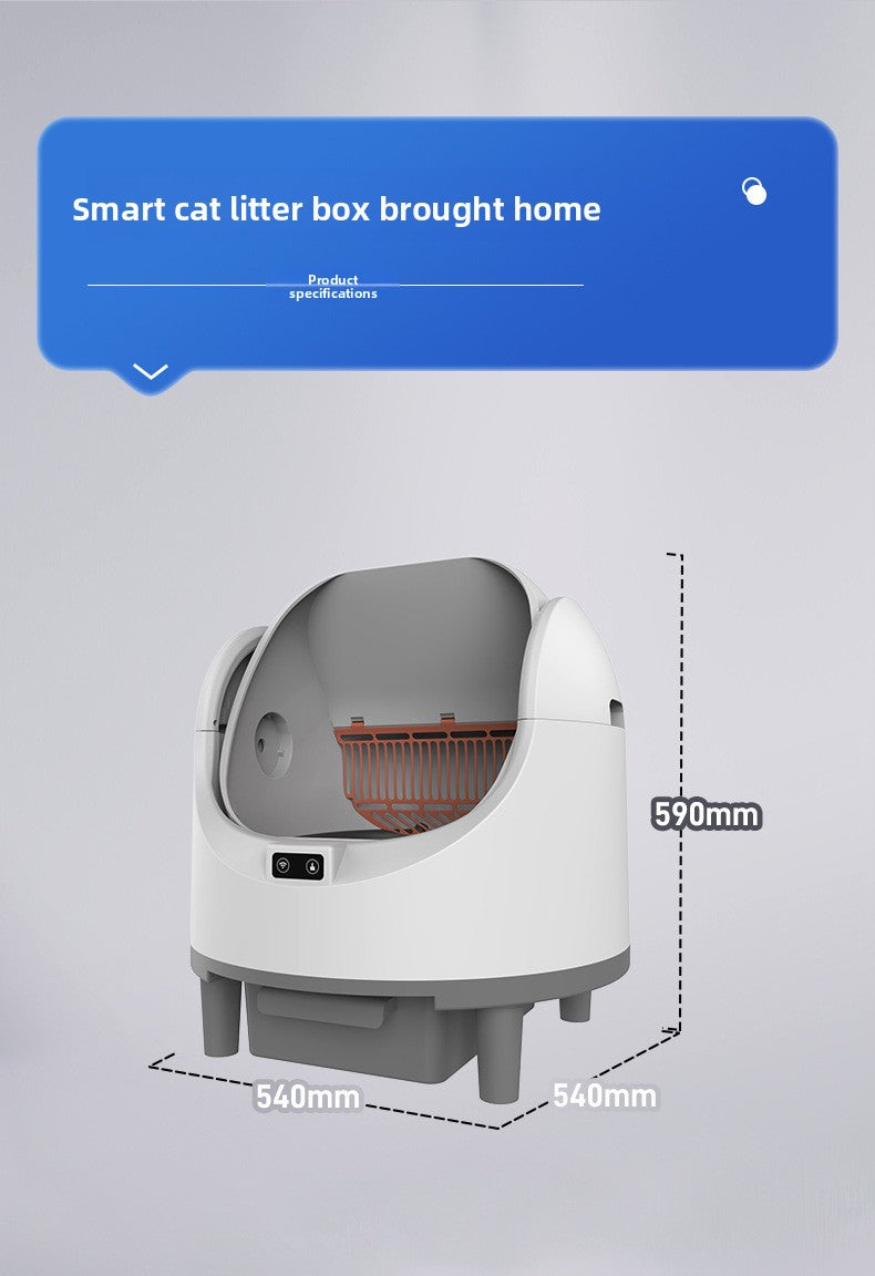 Fully Automatic Cat Litter Box Large Space Intelligent Litter Scooper Fully Enclosed Deodorizing Sterilizing Cat Toilet